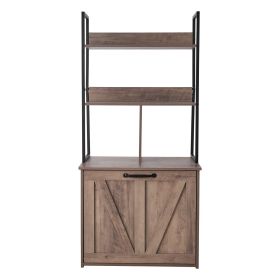 Cat Litter Box Enclosure Furniture, 23.6 in Hidden Litter Box Cabinet with Storage Shelves, Modern Style, Waterproof Cat Washroom Side Table Cat House