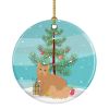 NEW Selkirk Rex Cat Christmas Ceramic Ornament Christmas Tree Hanging Decorations for Home Christmas Holiday, Party, Gift, 3 in, Multicolor