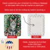 Korean Bobtail Cat By the Christmas Tree Porcelain Ornament Christmas Tree Hanging Decorations for Home Christmas Holiday, Rectangle, Gift, Multicolor
