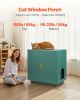 VEVOR Cat Litter Box Enclosure, 31.5 in Hidden Litter Box Cabinet, Wooden Indoor Cat Washroom with Ventilated Holes