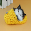 Kawaii Simulation Sleeping Kittens Kawaii Plush Cat Doll Toy For Kids Birthday Gift