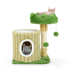 Cat Tree with Sisal Claw Scratcher for Indoor Cats Activity (Color: Multi-Color, Type: Style A)