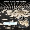 Cat Litter Mat, Kitty Litter Trapping Mat, Double Layer Mats with MiLi Shape Scratching design, Urine Waterproof, Easy Clean